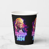 Trump 2024 - Miami Vice Pappbecher (Vorderseite)