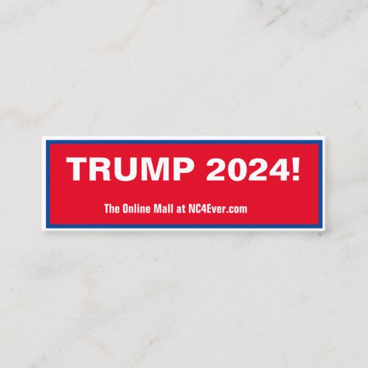 TRUMP 2024 Mini-Visitenkarten Mini Visitenkarte (Vorderseite)