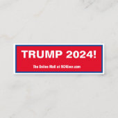 TRUMP 2024 Mini-Visitenkarten Mini Visitenkarte (Rückseite)