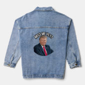 Trump 2024 Miss Me Fast? Funny Zitat Jeansjacke (Rückseite)
