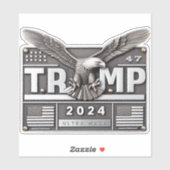 TRUMP 2024 mit einem Adler Aufkleber (Blatt)