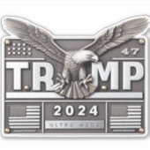TRUMP 2024 mit einem Adler Aufkleber (Vorderseite)