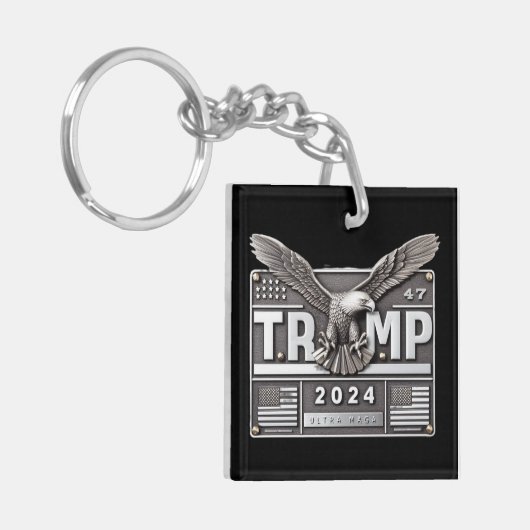 TRUMP 2024 mit einem Adler Schlüsselanhänger (Vorderseite links)
