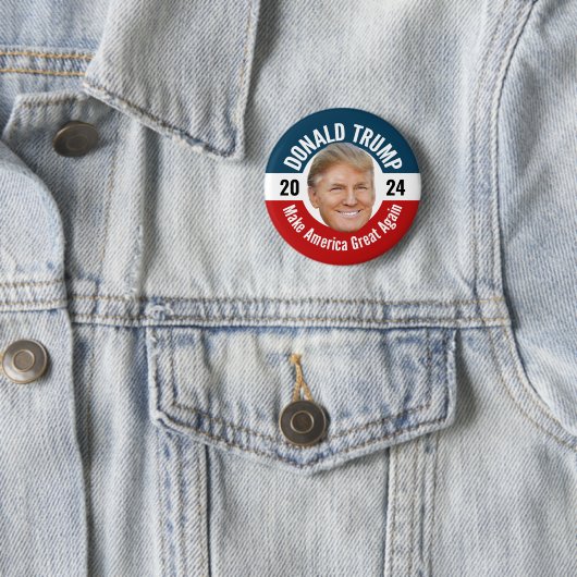 Trump 2024 mit Foto - Entwurf eines Floating Head Button (Beispiel)