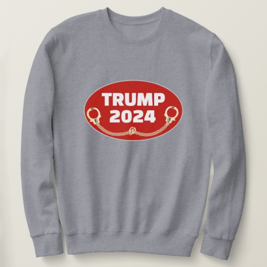 Trump 2024 mit Handschellen Sweatshirt (Design vorne)