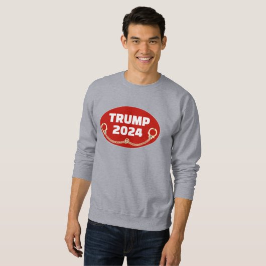 Trump 2024 mit Handschellen Sweatshirt (Vorne ganz)