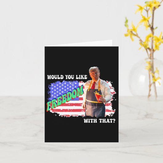 Trump 2024 möchte, dass Sie die Freiheit mit diese Karte (Gelbe Blume)