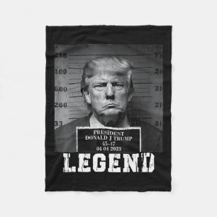 Trump 2024 Mugshot Präsident Legend Fleecedecke