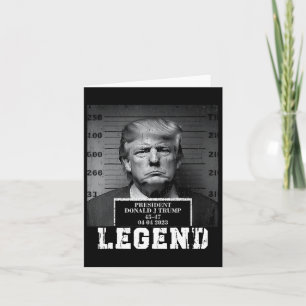 Trump 2024 Mugshot Präsident Legend Karte