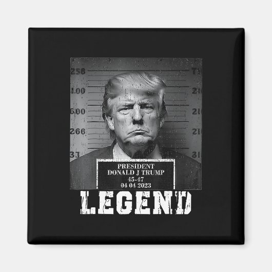 Trump 2024 Mugshot Präsident Legend Magnet (Vorne)