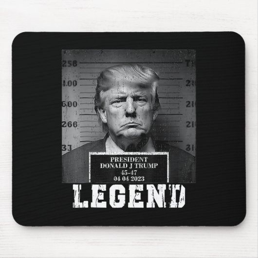 Trump 2024 Mugshot Präsident Legend Mousepad (Vorne)