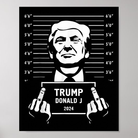 Trump 2024 Mugshot Style Poster (Vorne)