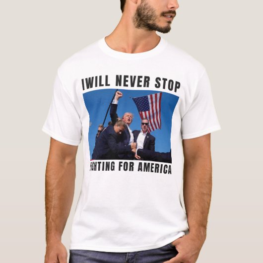 Trump 2024 nie übergeben T-Shirt (Vorderseite)