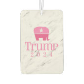 Trump 2024 Niedlicher rosa Elefant Autolufterfrischer (Rückseite)