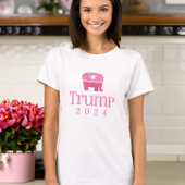 Trump 2024 Niedlicher rosa Elefant T-Shirt
