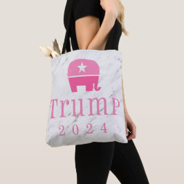 Trump 2024 Niedlicher rosa Elefant Tasche