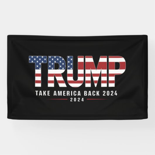 Trump 2024 nimmt Amerika 2024 zurück Banner (Horizontal)