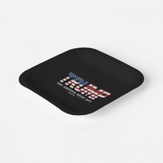 Trump 2024 nimmt Amerika 2024 zurück Pappteller (Gewinkelt)