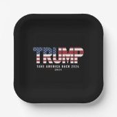 Trump 2024 nimmt Amerika 2024 zurück Pappteller (Vorderseite)