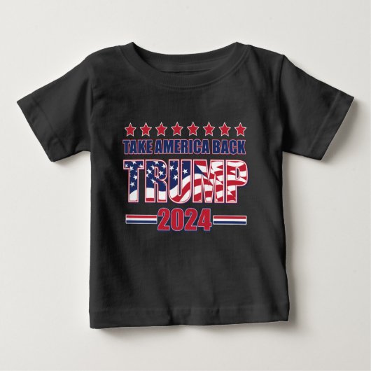 Trump 2024 nimmt Amerika zurück Baby T-shirt (Vorderseite)