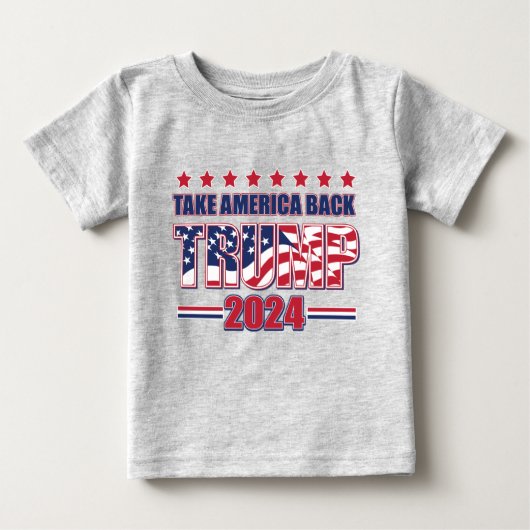 Trump 2024 nimmt Amerika zurück Baby T-shirt (Vorderseite)