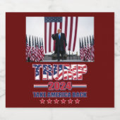 Trump 2024 nimmt Amerika zurück Bierflaschenetikett (Einzelnes Label)