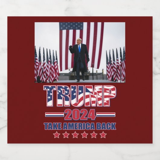 Trump 2024 nimmt Amerika zurück Bierflaschenetikett (Einzelnes Label)