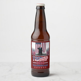 Trump 2024 nimmt Amerika zurück Bierflaschenetikett