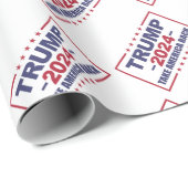 Trump 2024 nimmt Amerika zurück Geschenkpapier (Rolleneckpunkt)