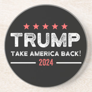 Trump 2024 nimmt Amerika zurück Getränkeuntersetzer