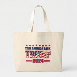 Trump 2024 nimmt Amerika zurück Jumbo Stoffbeutel