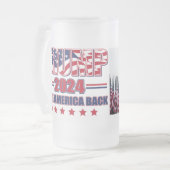 Trump 2024 nimmt Amerika zurück Mattglas Bierglas (Vorderseite Links)