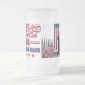 Trump 2024 nimmt Amerika zurück Mattglas Bierglas (Mittel)