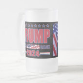 Trump 2024 nimmt Amerika zurück Mattglas Bierglas (Vorderseite Links)