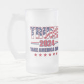 Trump 2024 nimmt Amerika zurück Mattglas Bierglas (Links)
