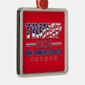 Trump 2024 nimmt Amerika zurück Ornament Aus Metall (Rechts)