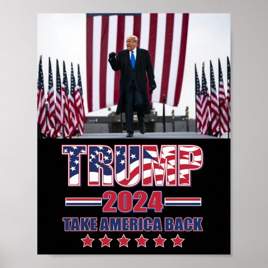 Trump 2024 nimmt Amerika zurück Poster (Vorne)