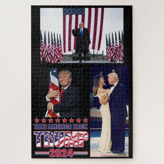 Trump 2024 nimmt Amerika zurück Puzzle (Vertikal)
