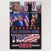 Trump 2024 nimmt Amerika zurück Puzzle (Vertikal)