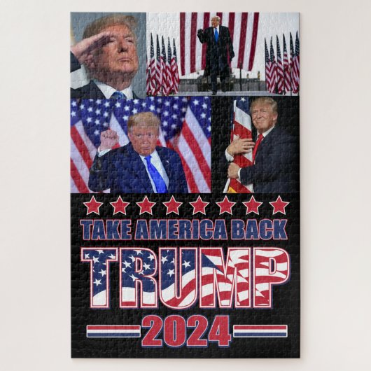Trump 2024 nimmt Amerika zurück Puzzle (Vertikal)