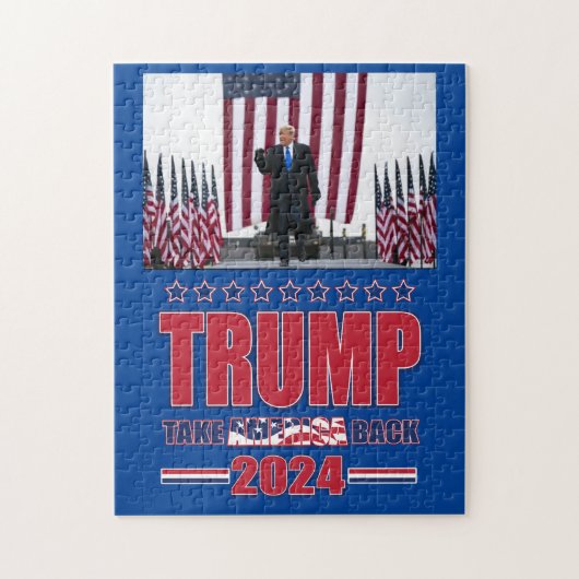 Trump 2024 nimmt Amerika zurück Puzzle (Vertikal)