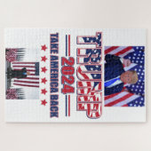 Trump 2024 nimmt Amerika zurück Puzzle (Horizontal)