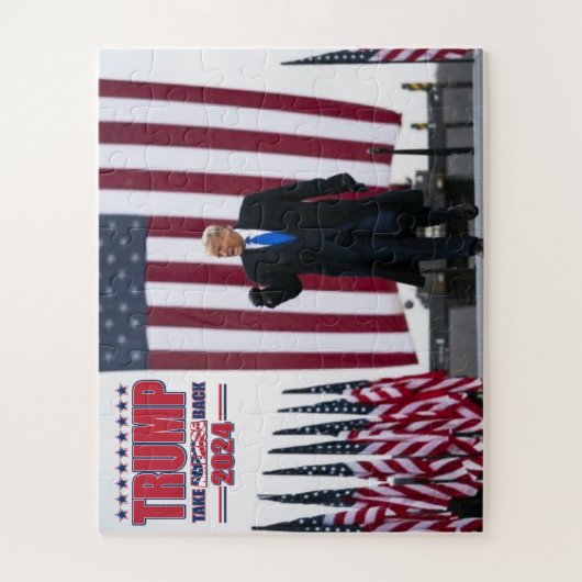 Trump 2024 nimmt Amerika zurück Puzzle (Vertikal)