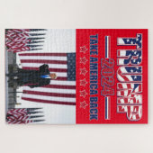 Trump 2024 nimmt Amerika zurück Puzzle (Horizontal)