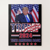 Trump 2024 nimmt Amerika zurück Puzzle (Vertikal)