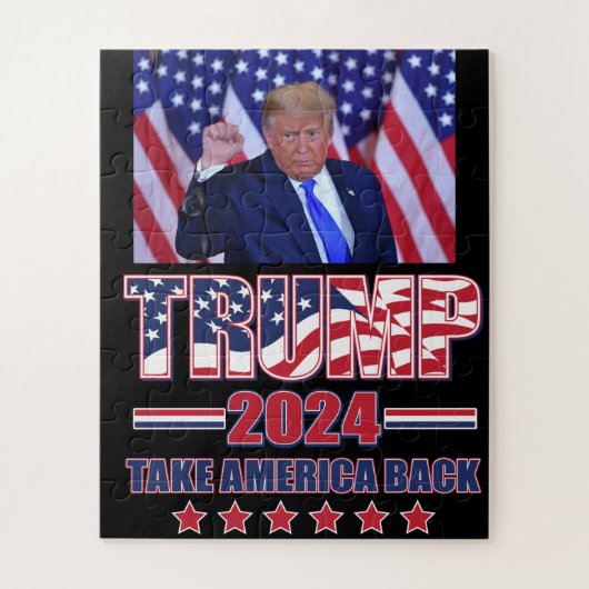 Trump 2024 nimmt Amerika zurück Puzzle (Vertikal)