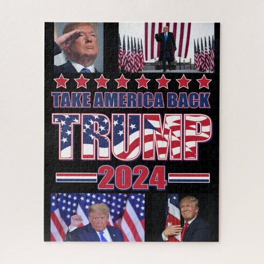 Trump 2024 nimmt Amerika zurück Puzzle (Vertikal)