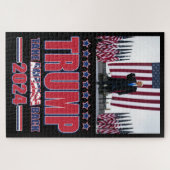 Trump 2024 nimmt Amerika zurück Puzzle (Horizontal)