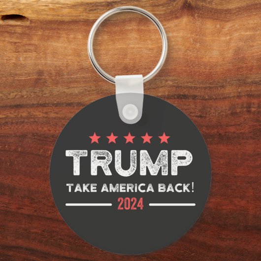 Trump 2024 nimmt Amerika zurück Schlüsselanhänger (Vorderseite)