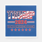 Trump 2024 nimmt Amerika zurück Serviette (Vorderseite)
